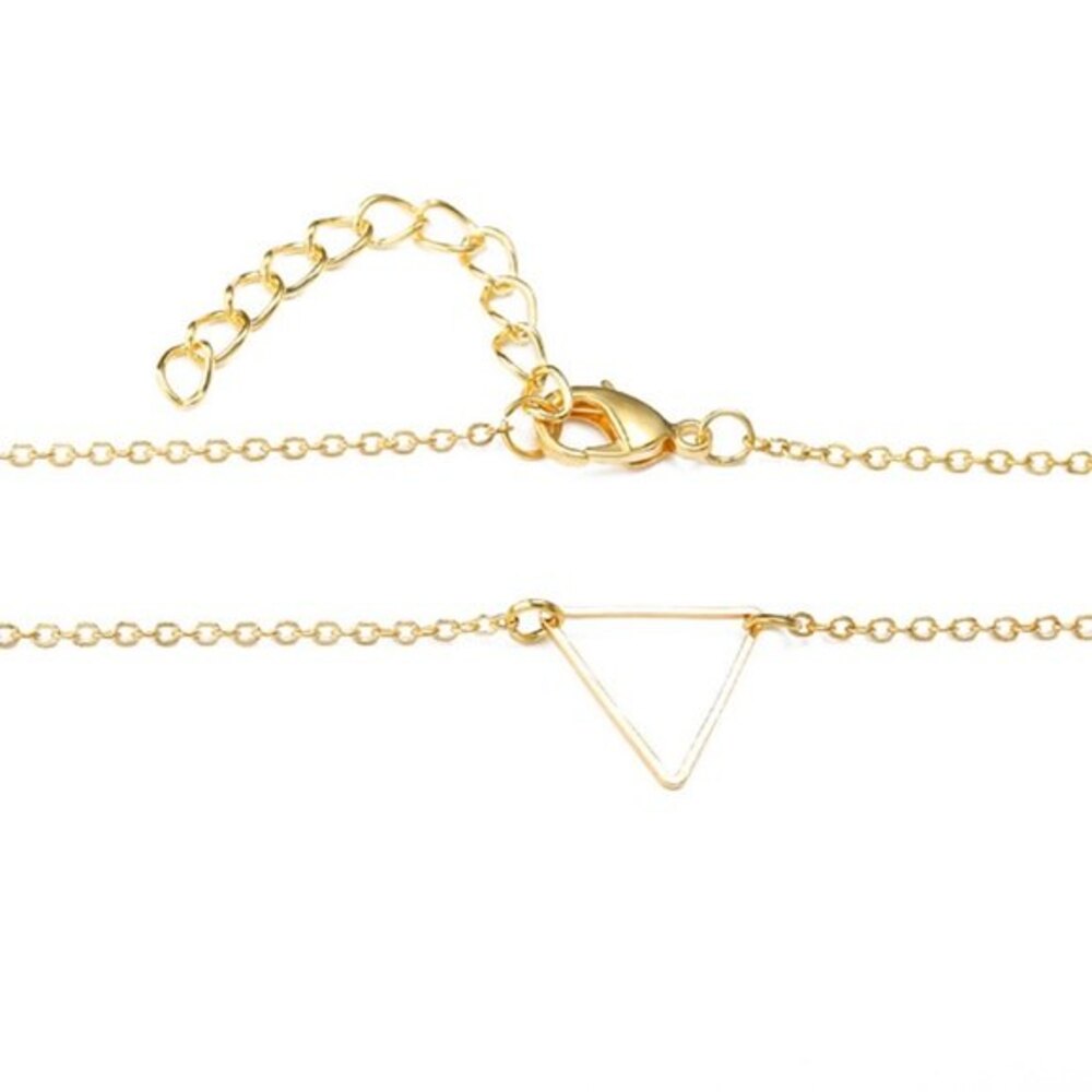 Simple Triangle Geometric Necklace - Picture 4 of 4